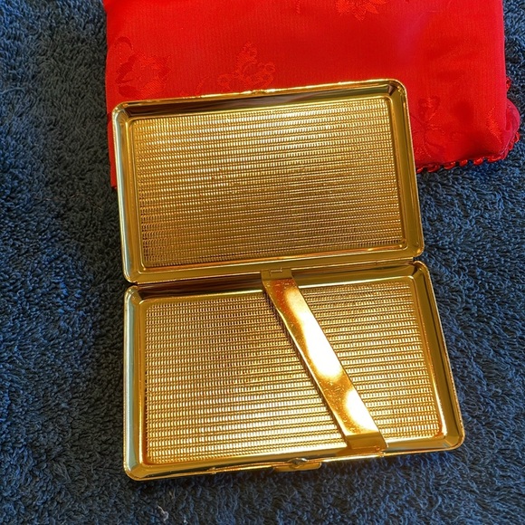 Money / Credit Card holder inlaid flower butterfly design - Picture 2 of 3